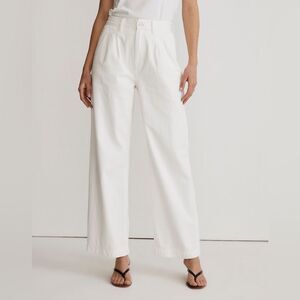 Madewell NWT Harlow Wide Leg Jeans Size 32 in Tile White Baggy Straight Jeans